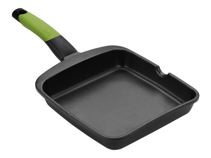BRA Prior | Glatter Drehspiess, 28 cm, Aluminiumguss mit Antihaftbeschichtung, für alle Herdarten ge