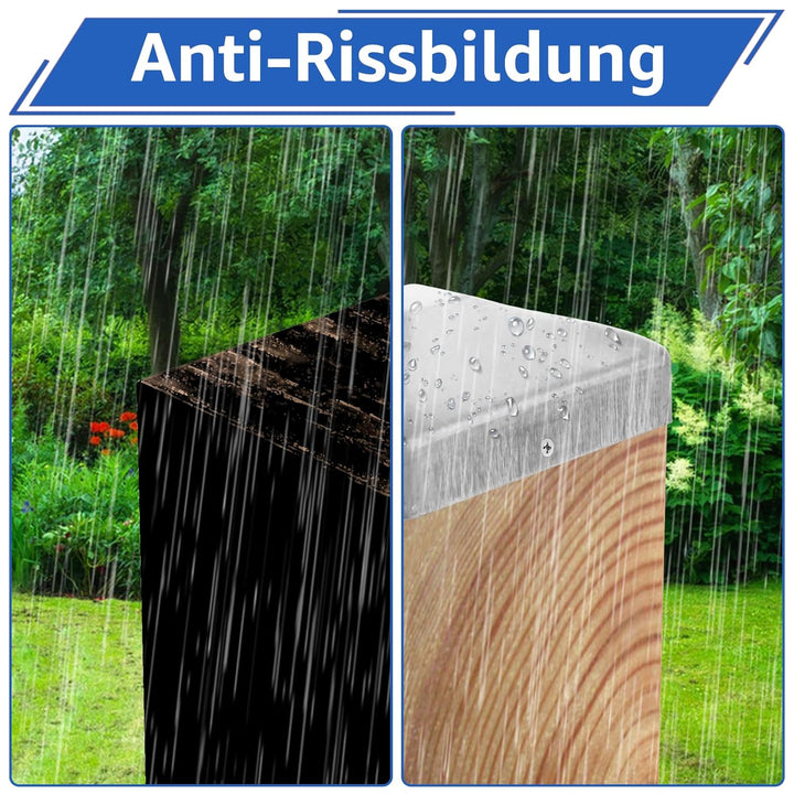 24 Stück Pfostenkappe 9x9 cm, Edelstahl Zaunpfosten Kappen pfostenabdeckung 91x91 mm, Zaunpfosten Me
