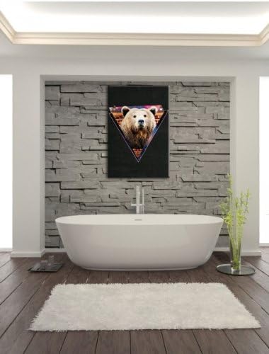 Dark Hip-Bear black Leinwandbild Bild auf Leinwand, XXL riesige Bilder fertig gerahmt mit Keilrahmen