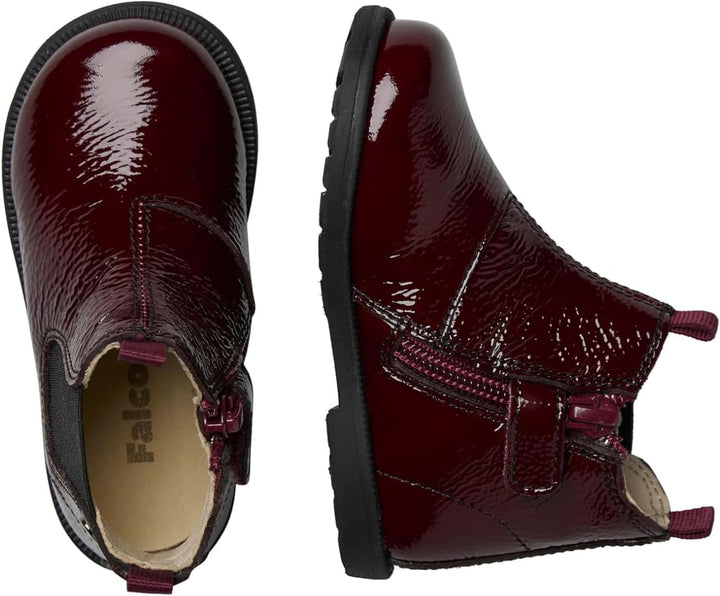Falcotto Beatle Boots aus Lackleder 20 EU Bordeaux, 20 EU Bordeaux