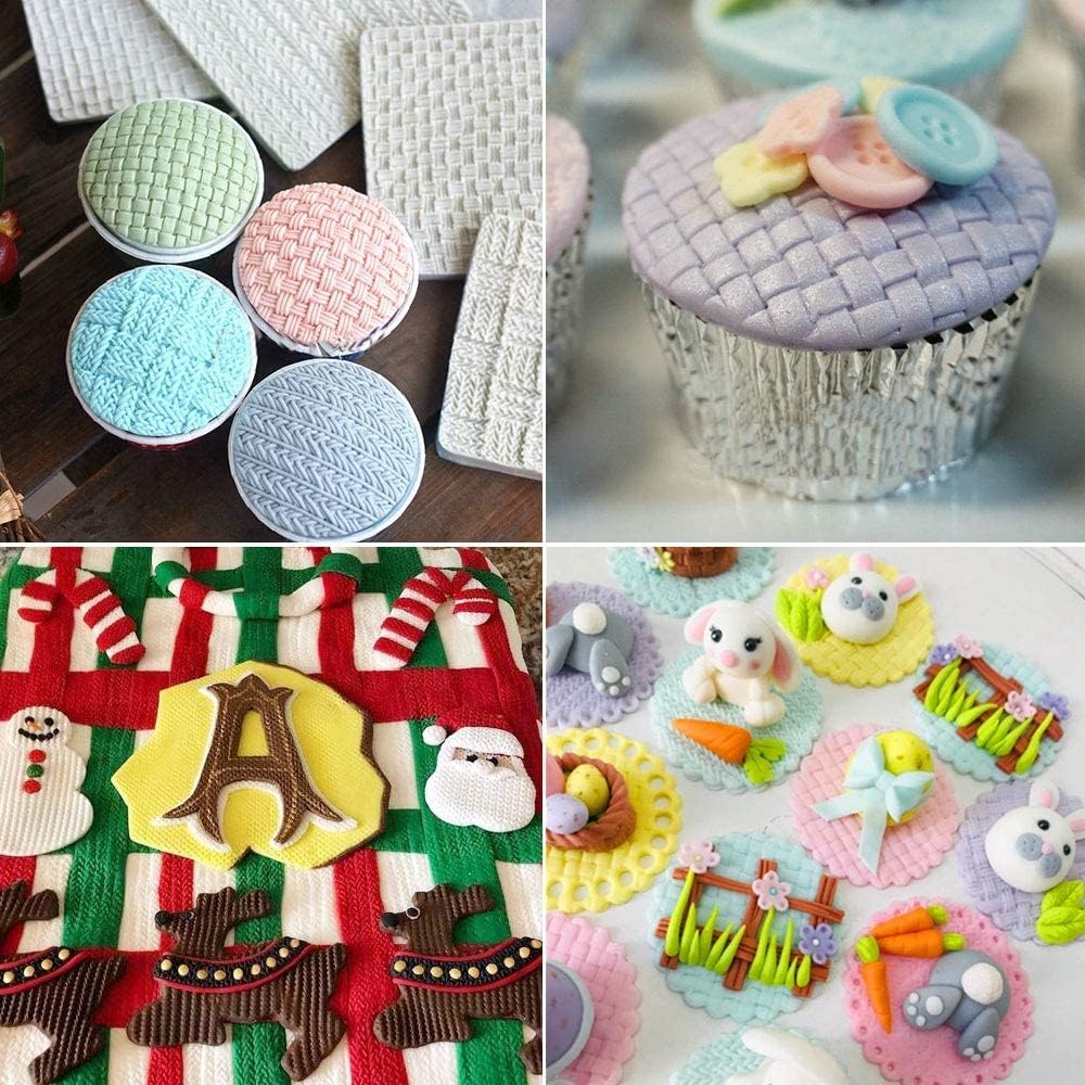 4 Silikon Spitze Zucker Kuchen Matte Stricken Pullover & Crochet Kuchen, Matten Backen Kuchen Krempe