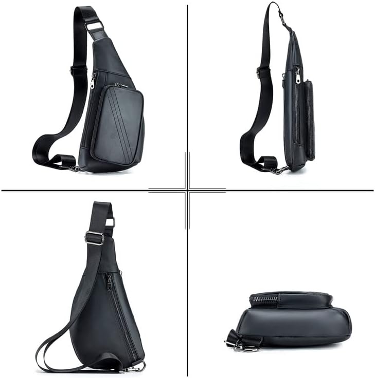 MANNUOSI Leder Umhängetasche Herren Schultertasche Leder Arbeit Taschen Mann Handtasche Herren Messe