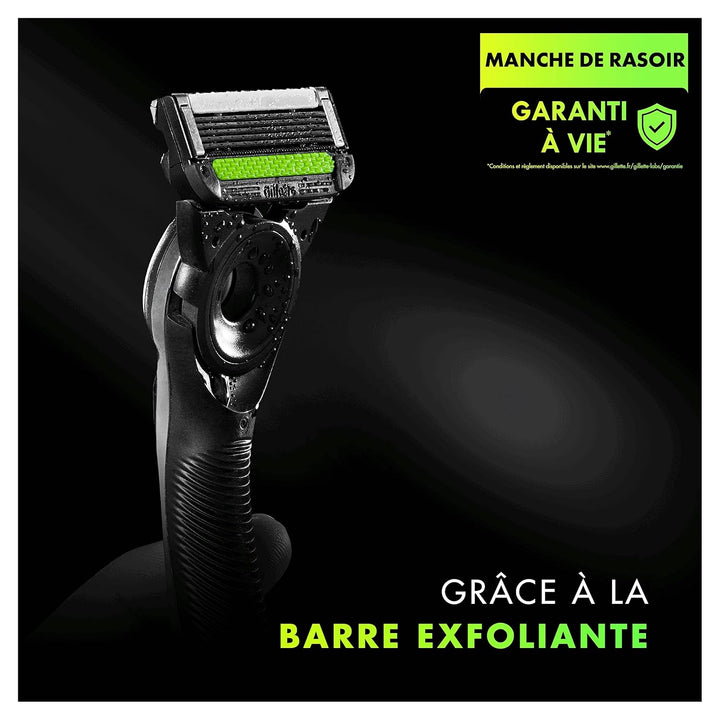 Gillette Labs mit Peelingstange, Gillette Herrenrasierer, 1 Griff, 2 Klingen, Reisetasche zur Aufbew