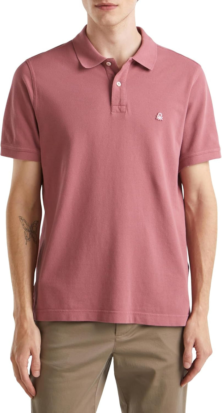 United Colors of Benetton Herren Poloshirt M/M 3089j3179 Polohemd S Violett, S Violett