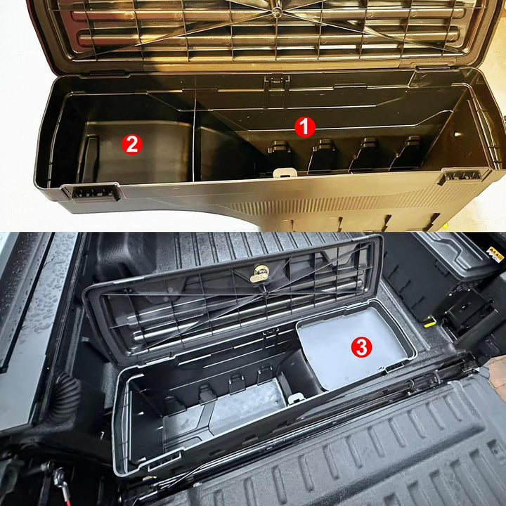 Werkzeugkasten für Ford Ranger Raptor Wildtrak T9 (2023–2026) - 180° schwenkbar, wasserdicht, abschl