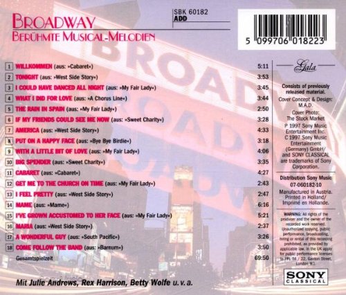 Gala - Broadway, Musical, Melodien, Audio-CD