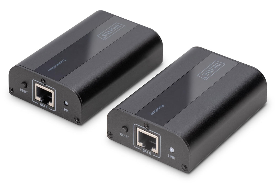 DIGITUS HDMI Extender - Ultra HD, 4K, 60Hz - Set (Sender/Empfänger) - bis zu 60 m Reichweite - Patch