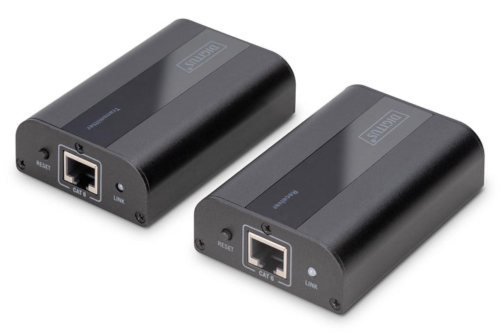 DIGITUS HDMI Extender - Ultra HD, 4K, 60Hz - Set (Sender/Empfänger) - bis zu 60 m Reichweite - Patch