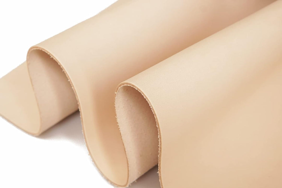 QMYBROW Lederblätter, Veg Tan Leder, natürliches pflanzlich gegerbtes Leder,Werkzeugleder zum Bastel