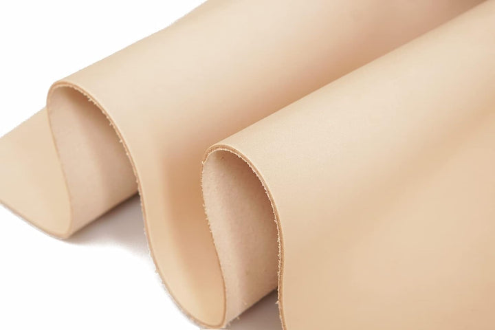 QMYBROW Lederblätter, Veg Tan Leder, natürliches pflanzlich gegerbtes Leder,Werkzeugleder zum Bastel