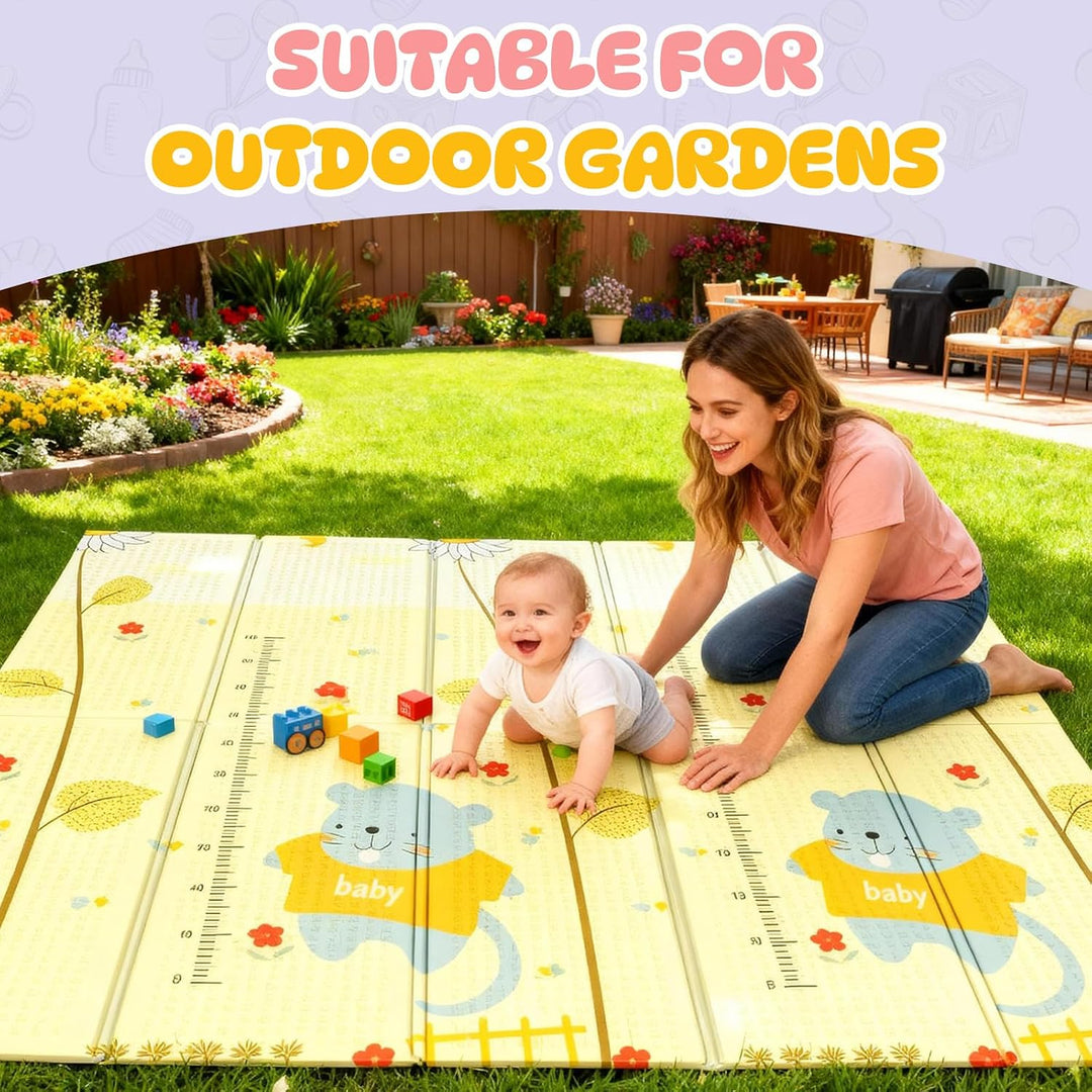 Huracan Krabbelmatte Baby Faltbar, Spielmatte Kinder Spieldecke 200x180x1cm, Krabbeldecke Für Baby,