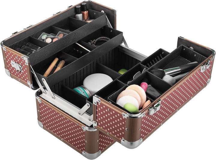 anndora Beauty Case Kosmetikkoffer - Stilvoller Schmuckkoffer, Schminkkoffer mit robustem Aluminiumr