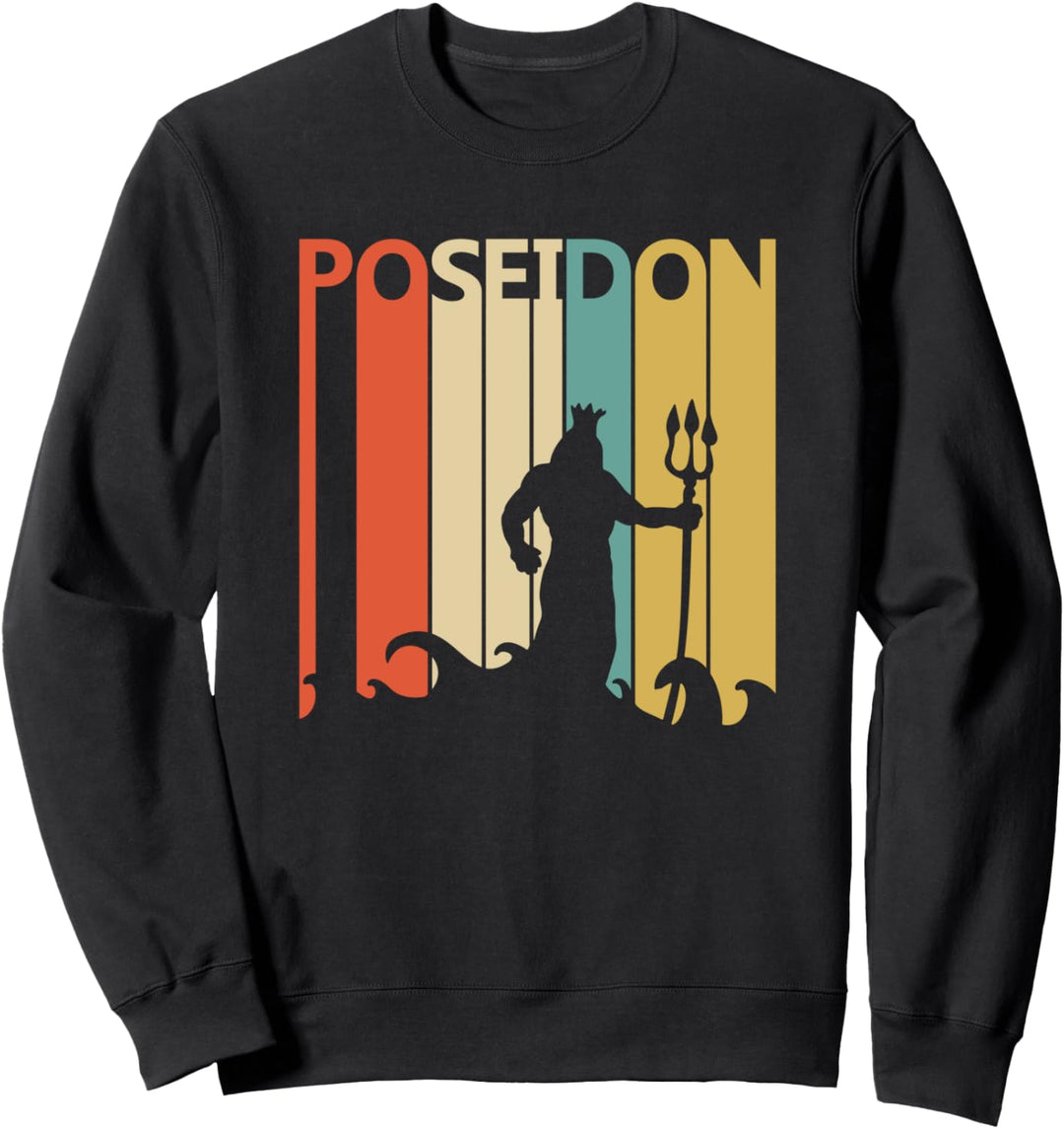 Vintage griechische Mythologie Gott Poseidon Sweatshirt