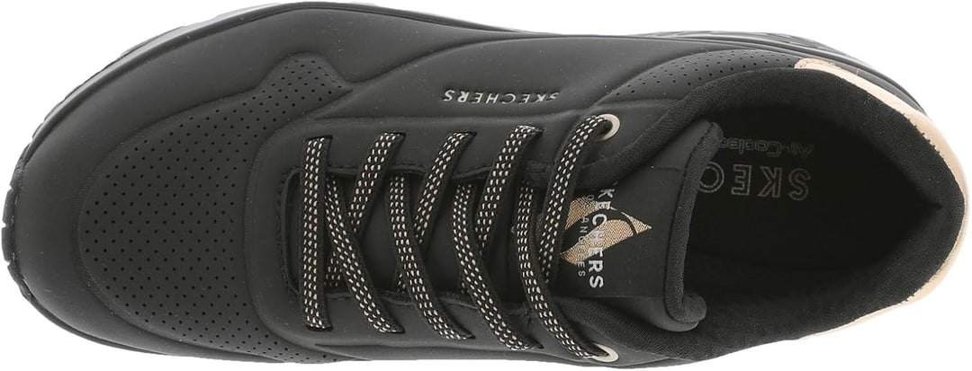 Skechers Damen Uno Stand On Air Sneaker 27 EU Black Durabuck, 27 EU Black Durabuck
