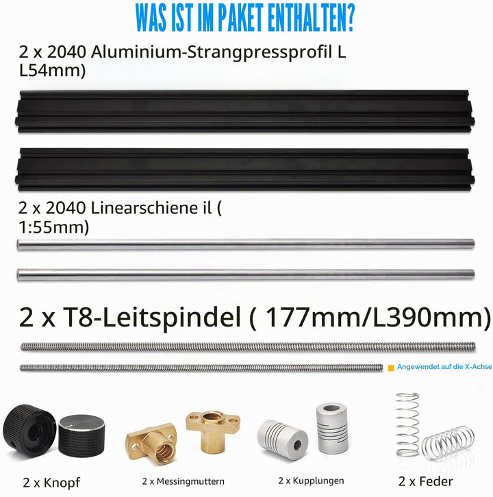 Daedalus 3018 CNC Upgrade Kit, für X-Achsen Upgrade & Y-Achsen-Verlängerungs 3018 Upgrade