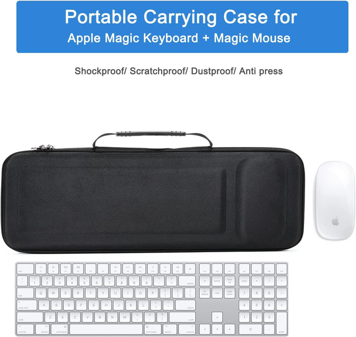 RAIACE Hartschalenkoffer für Apple Magic Keyboard + Magic Mouse Steht nur der Koffer. - Schwarz (sch