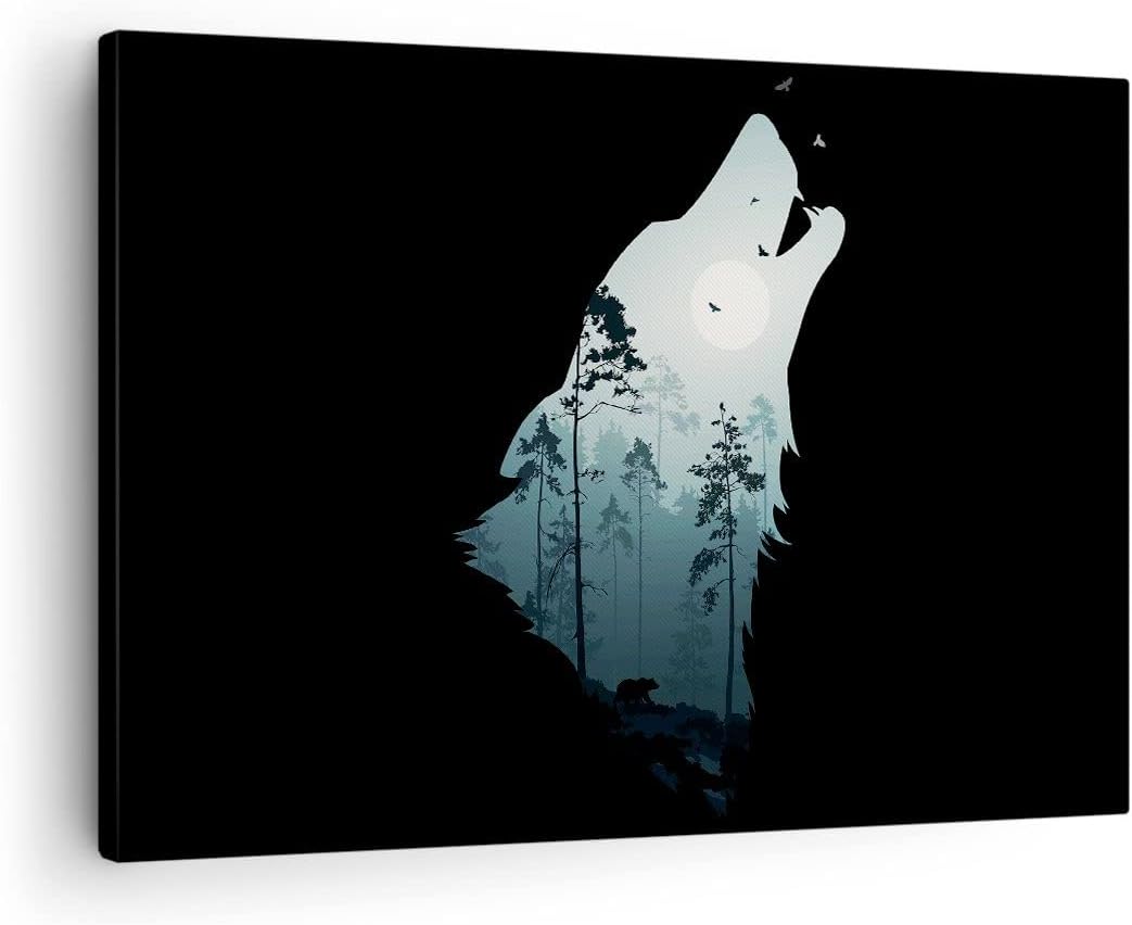 Bilder auf Leinwand Berge Höhle Park Leinwandbild mit Rahmen 70x50cm Wandbilder Dekoration Wohnzimme