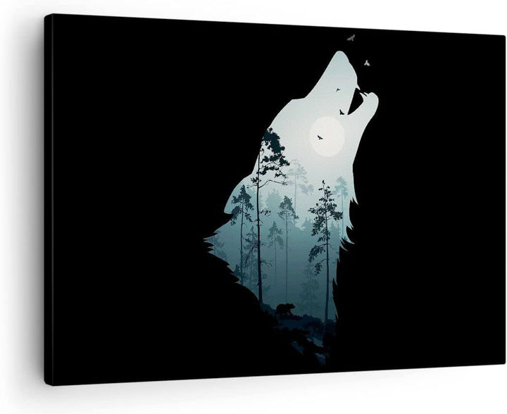 Bilder auf Leinwand Berge Höhle Park Leinwandbild mit Rahmen 70x50cm Wandbilder Dekoration Wohnzimme