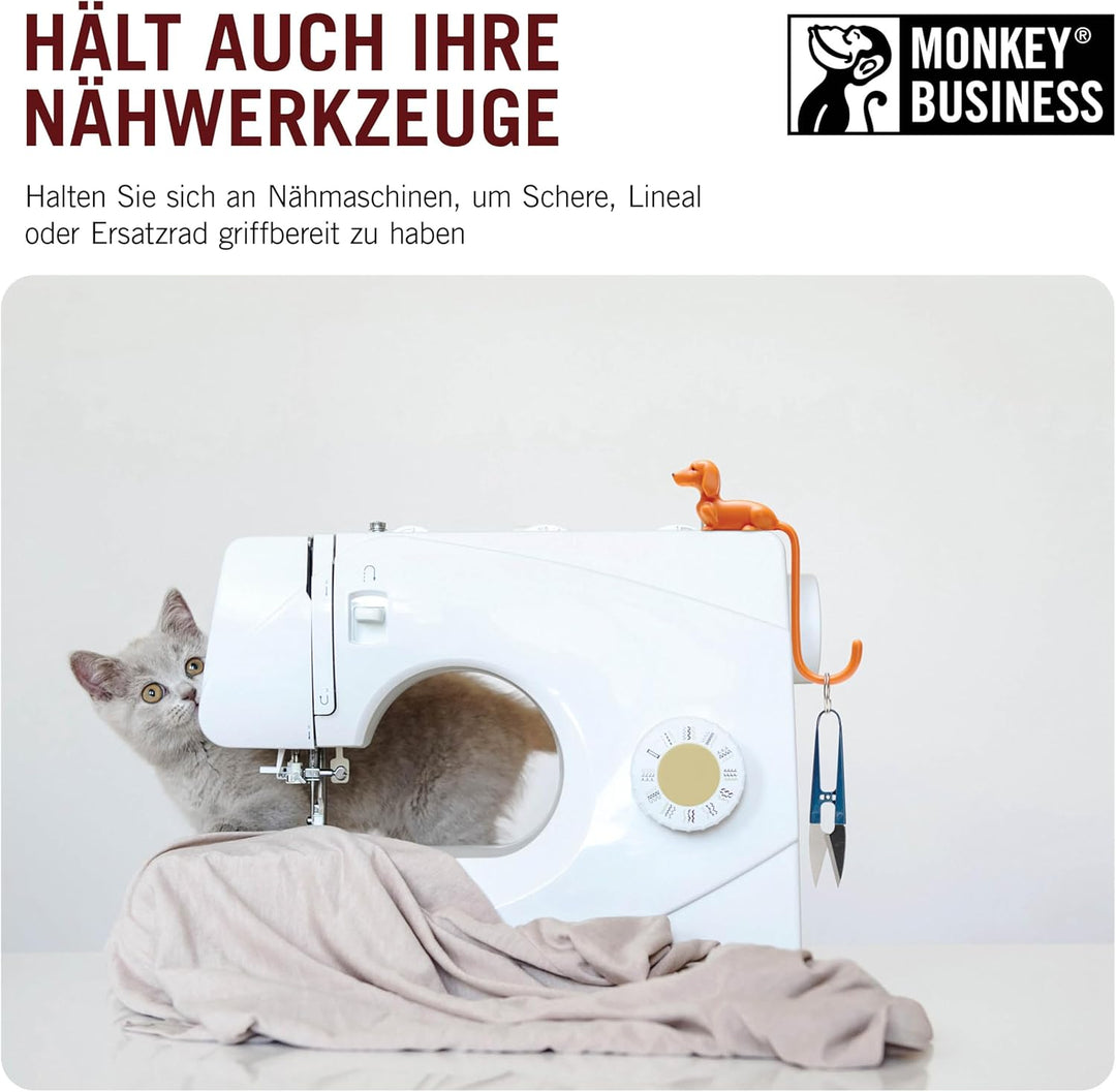 Monkey Business Rusty der Hundeschwanz-Haken für Monitor, Kopfhörerhalter & Organizer, dekorativer K