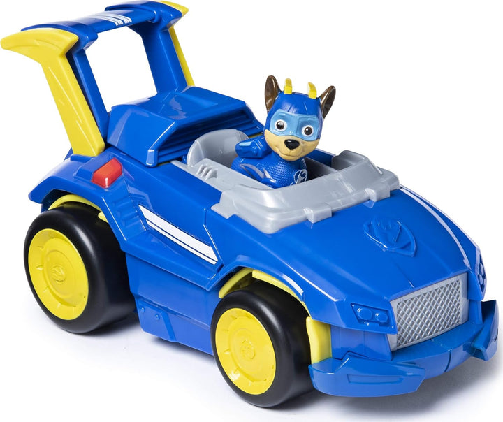 PAW PATROL Mighty Pups Super Paws - Chases verwandlungsfähiges Powered Up Fahrzeug mit Figur