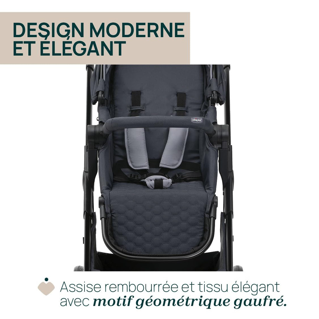 Chicco Kinderwagen Seety, Leicht und kompakt, von 0 Monaten bis 4 Jahren, bis 22 kg, faltbar, verste
