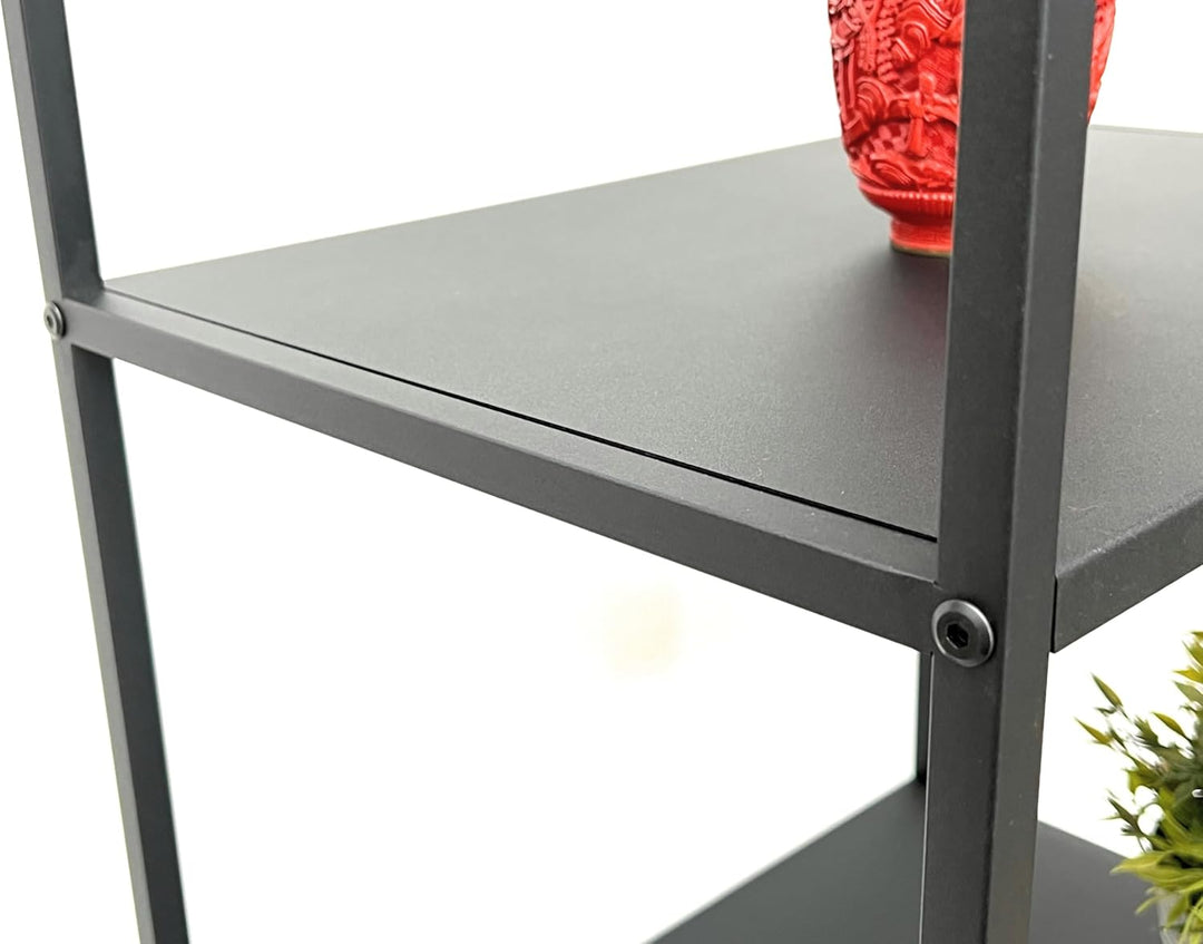 DanDiBo Standregal Schwarz Schmal Metall mit 5 Ebenen 170x50x35 cm Regal Bad Küche Stehend 96472 Met