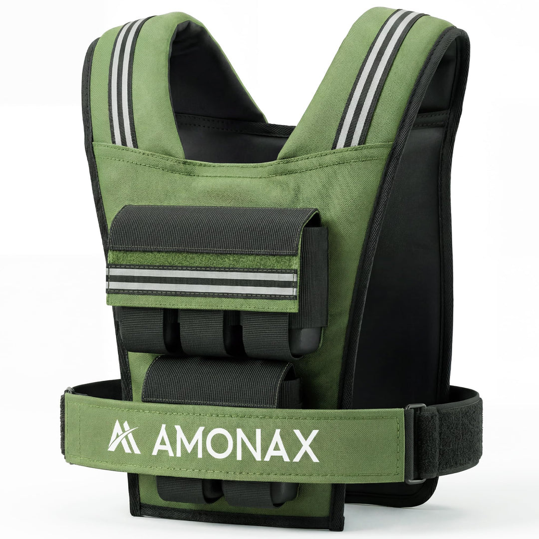 Amonax Gewichtsweste 10kg/20kg/30kg, Verstellbare Gewichtsweste für Herren und Damen, Weighted Vest