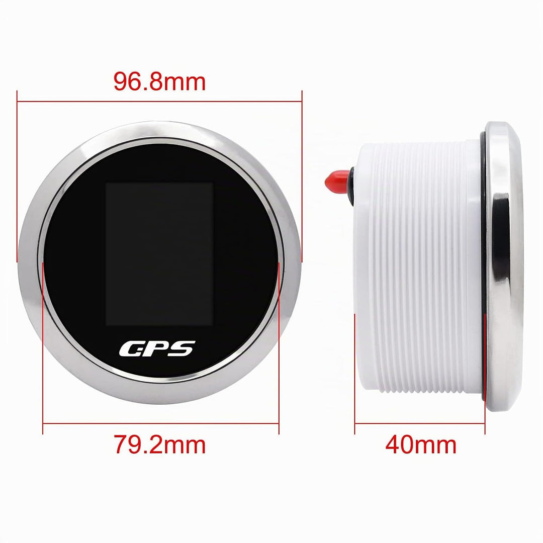 Geloo 85mm TFT Bildschirm Digital GPS Geschwindigkeitsmesser Wasserdicht Einstellbar MPH Knoten Km/h