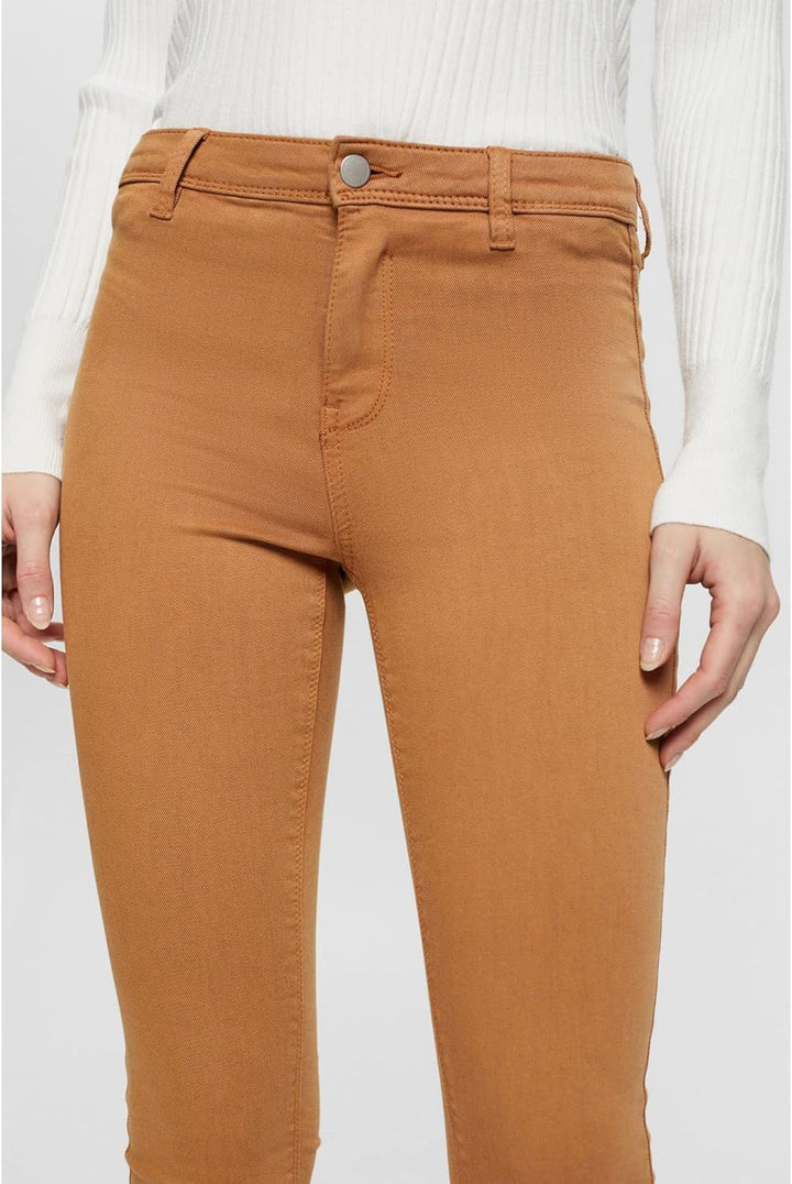 edc by Esprit Stretchige Slim-Fit-Hose mit mittelhohem Bund 26W / 32L 260/Light Taupe, 26W / 32L 260