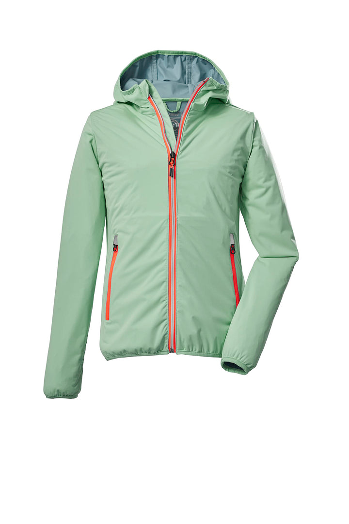 Killtec Mädchen Kos 229 Grls Jckt 2-Lagen-Funktionsjacke/Outdoorjacke mit Kapuze, packbar 116 pepper
