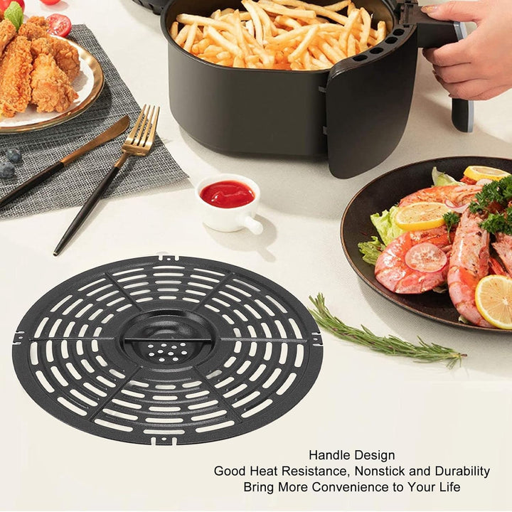 Tissting Air Fryer Liner, 22cm Rund Edelstahl Backpapier Wiederverwendbar Luftfritteuse Liner mit Bü