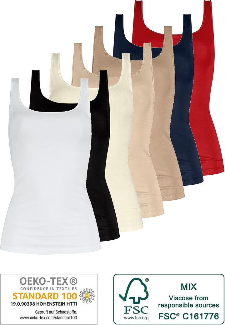 Mey Damen-Top mit Breiten Trägern & Rundhalsausschnitt - Als Unterhemd oder Tanktop für Frauen - Bas