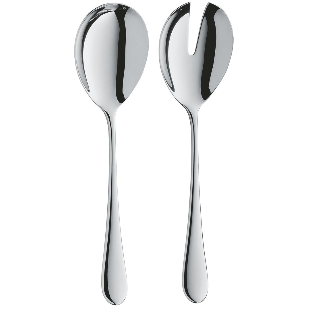 WMF Merit Salatbesteck Edelstahl 23,4 cm, Salatgabel, Servierlöffel, Cromargan protect Edelstahl pol