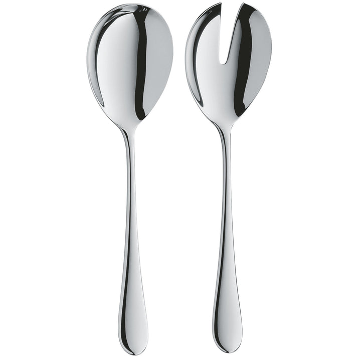 WMF Merit Salatbesteck Edelstahl 23,4 cm, Salatgabel, Servierlöffel, Cromargan protect Edelstahl pol