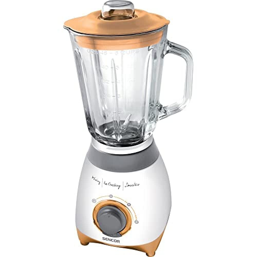 SENCOR SBL 4370 Standmixer mit 1,5 Liter Glasbehälter (500 Watt, 2 Geschwindigkeiten, Zwei Edelstahl