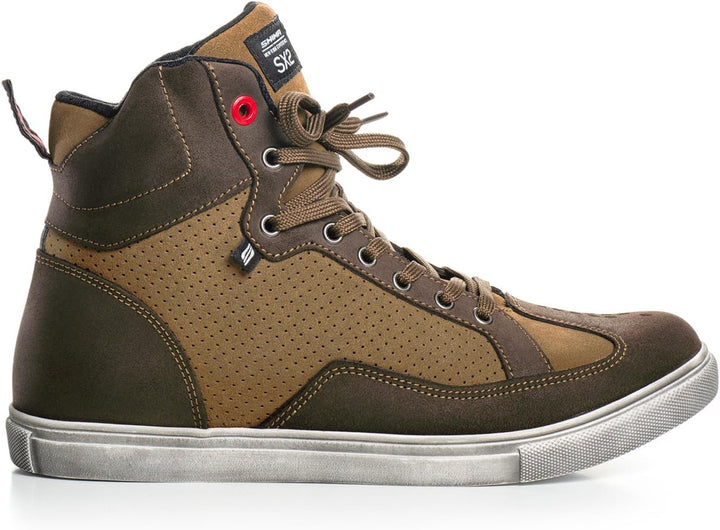 SHIMA SX-2 Motorradschuhe für Herren | Leder, Atmungsaktiv, Verstärkte Strassenreitschuhe mit Knöche