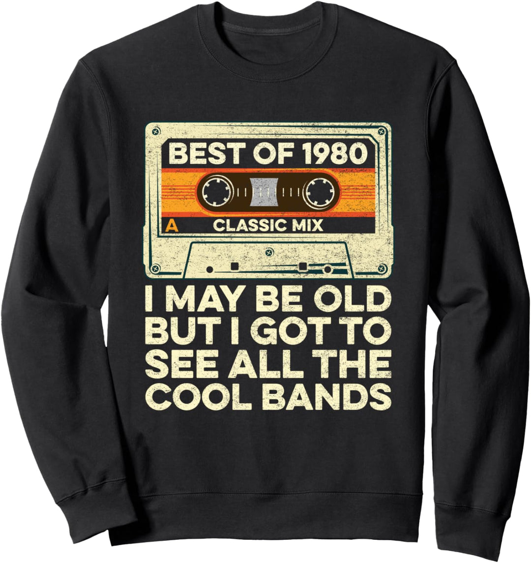 Best of 1980 Tape Cassette Oldschool Mixtape Geburtstag Sweatshirt