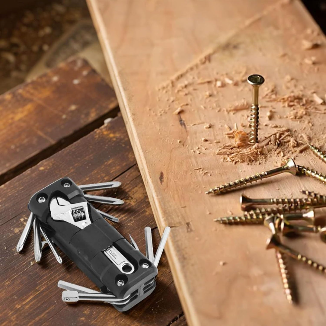 Robustes Motorrad Multi Use Tool Set mit tragbarem Design für Notfälle oder Reisen (Schwarz)