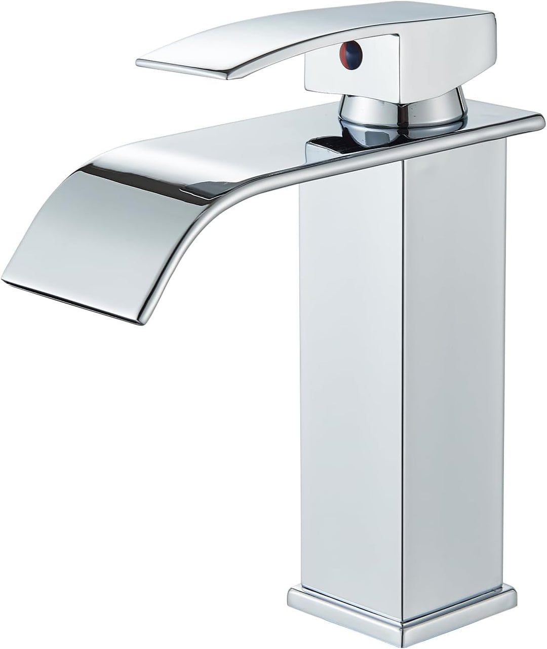 JUNSNEHNG Badmischer, Einhebelmischer für heisses und kaltes Wasser, Wasserfall-Waschtischmischer Ga