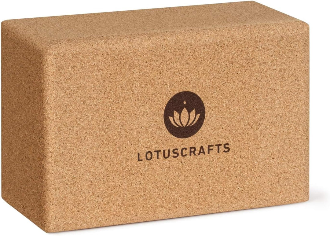 Lotuscrafts® Yoga Block Kork 2er Set oder Yoga Block Kork einzeln, Yogablöcke Made in Portugal, Yoga