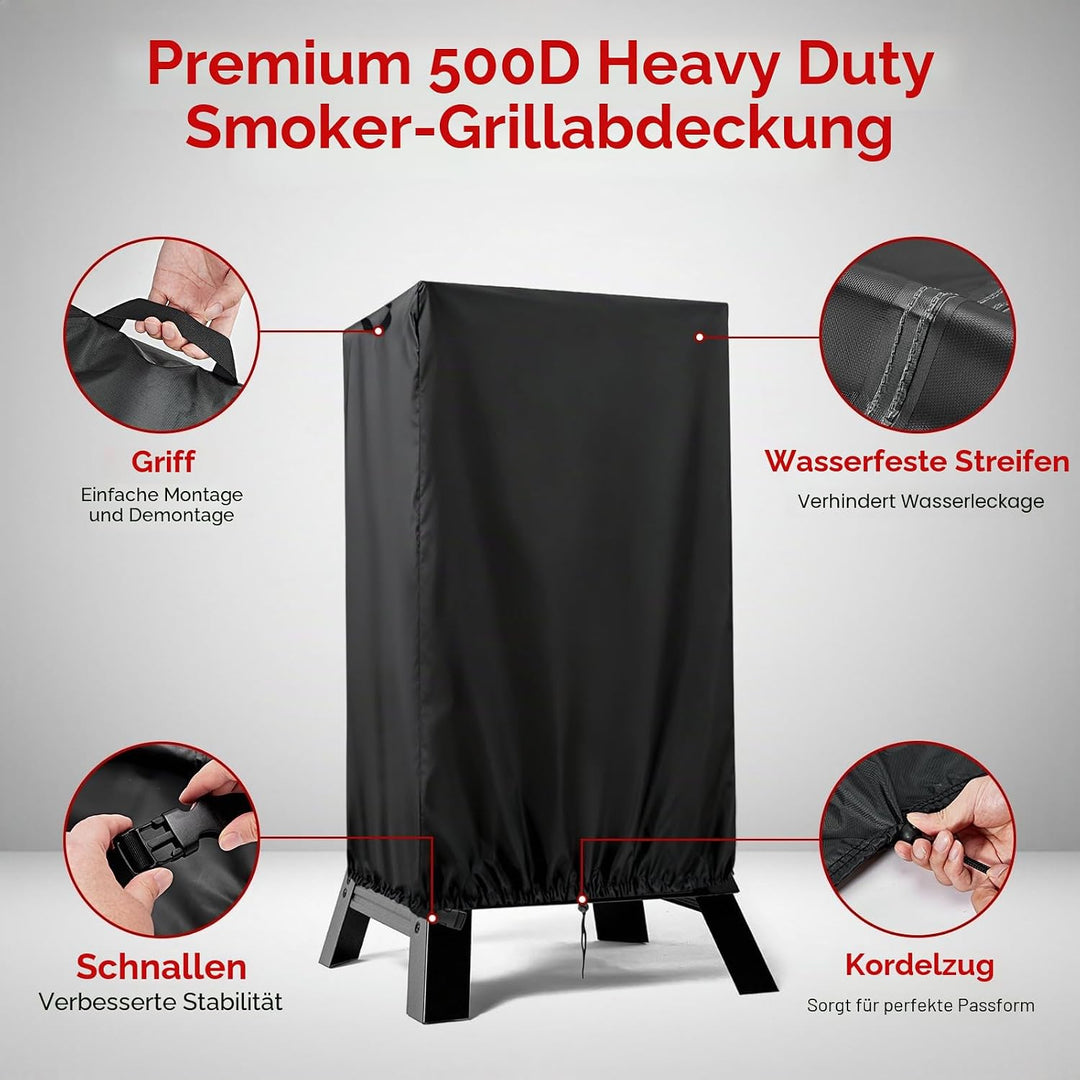 Smoker BBQ Abdeckung, 500D Heavy Duty Smoker Cover für Masterbuilt Digital Smoker mit Griffen, wasse