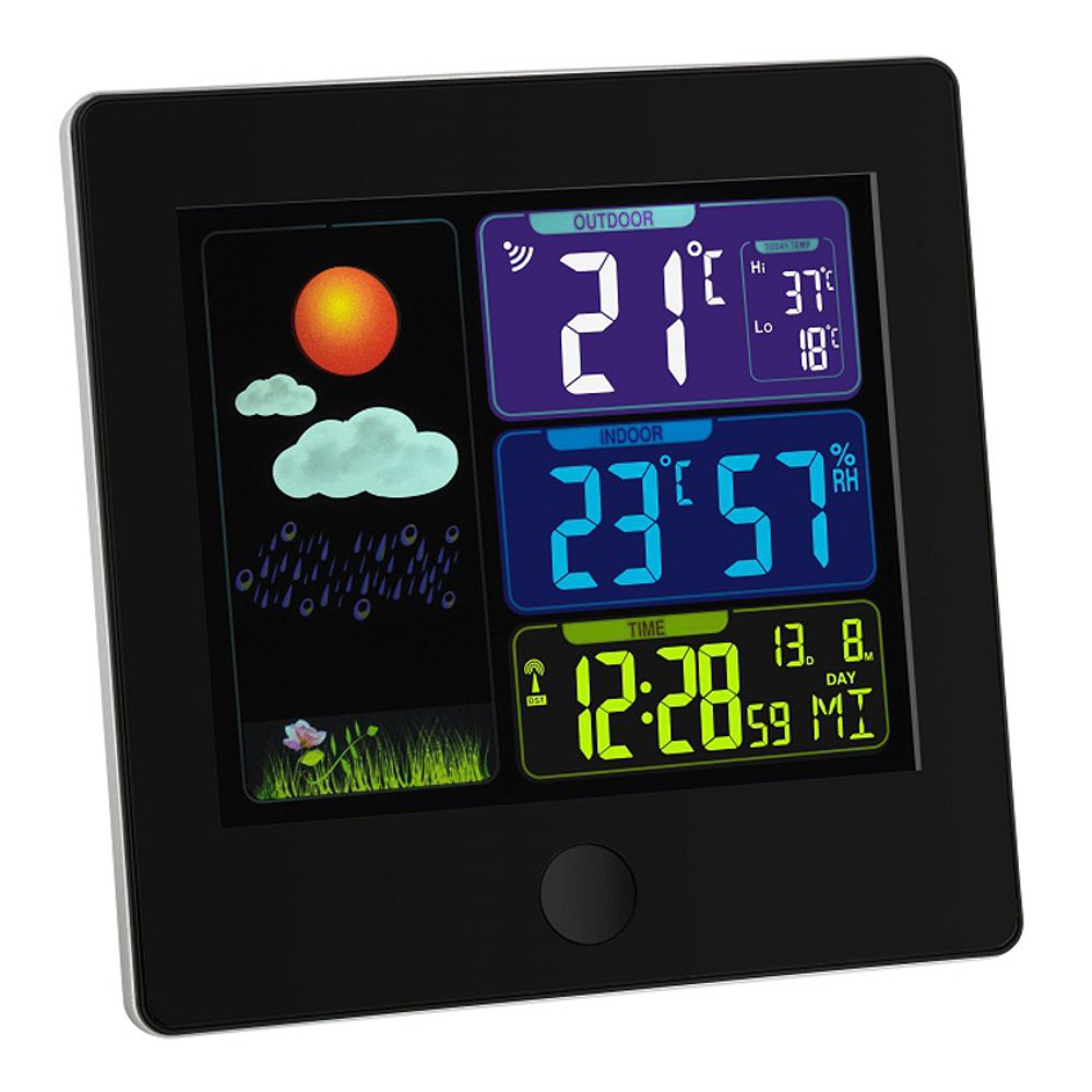 TFA Dostmann Sun Funk-Wetterstation, 35.1133.01 Wettervorhersage mit Farbdisplay Raumklimakontrolle,