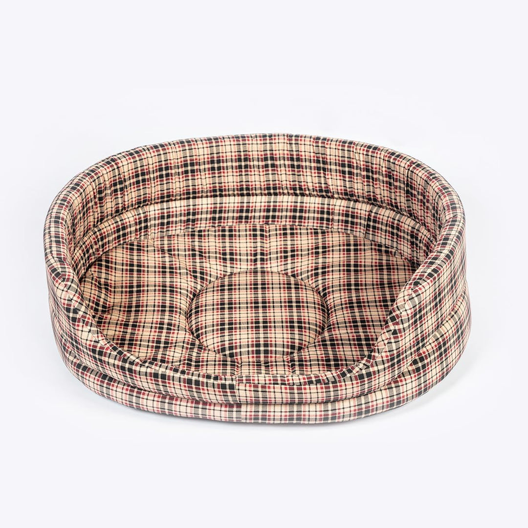 Danish Design Classic Check Abnehmbare Matratze Klettverschluss Traditionelles Bett für Hunde/Welpen