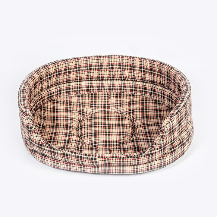 Danish Design Classic Check Abnehmbare Matratze Klettverschluss Traditionelles Bett für Hunde/Welpen