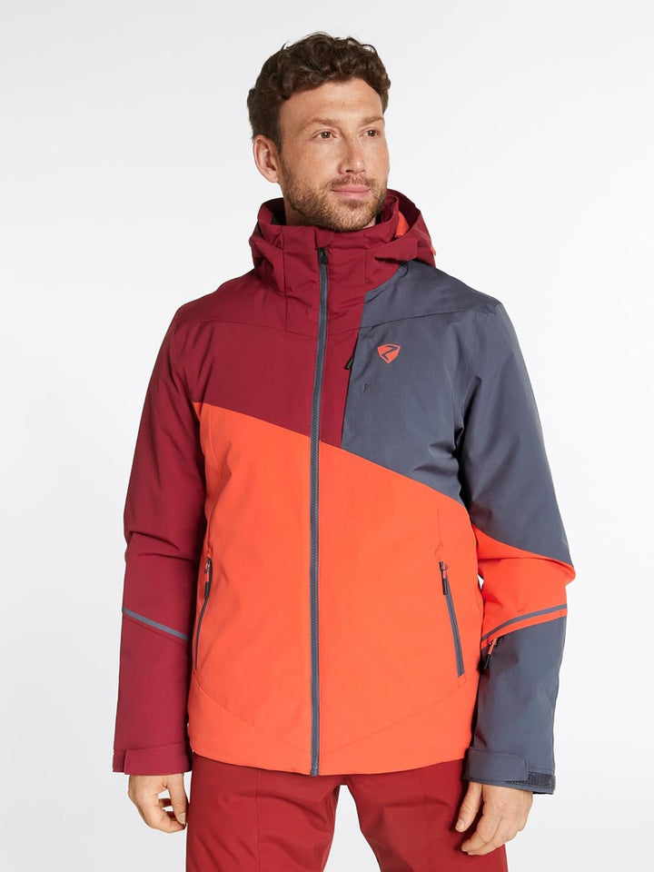 Ziener Herren Timpa Ski-Jacke/Snowboard-Jacke | atmungsaktiv, wasserdicht (1er Pack), burnt orange