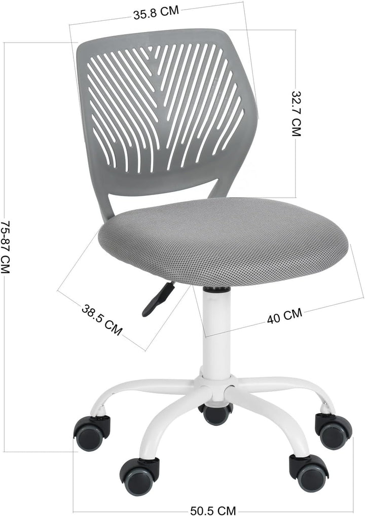 Homy Casa Schreibtischstuhl Verstellbarer Drehstuhl Bürostuhl Stoffsitz Ergonomischer Arbeitsstuhl o