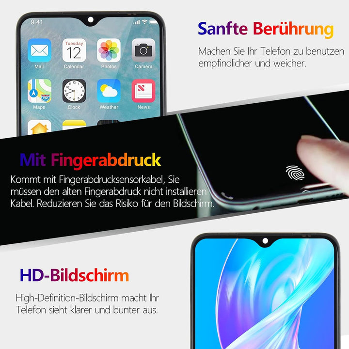 RongZy AMOLED Display für Samsung Galaxy S20 FE/S20 FE 5G LCD Bildschirmersatz Digitizer Touchscreen