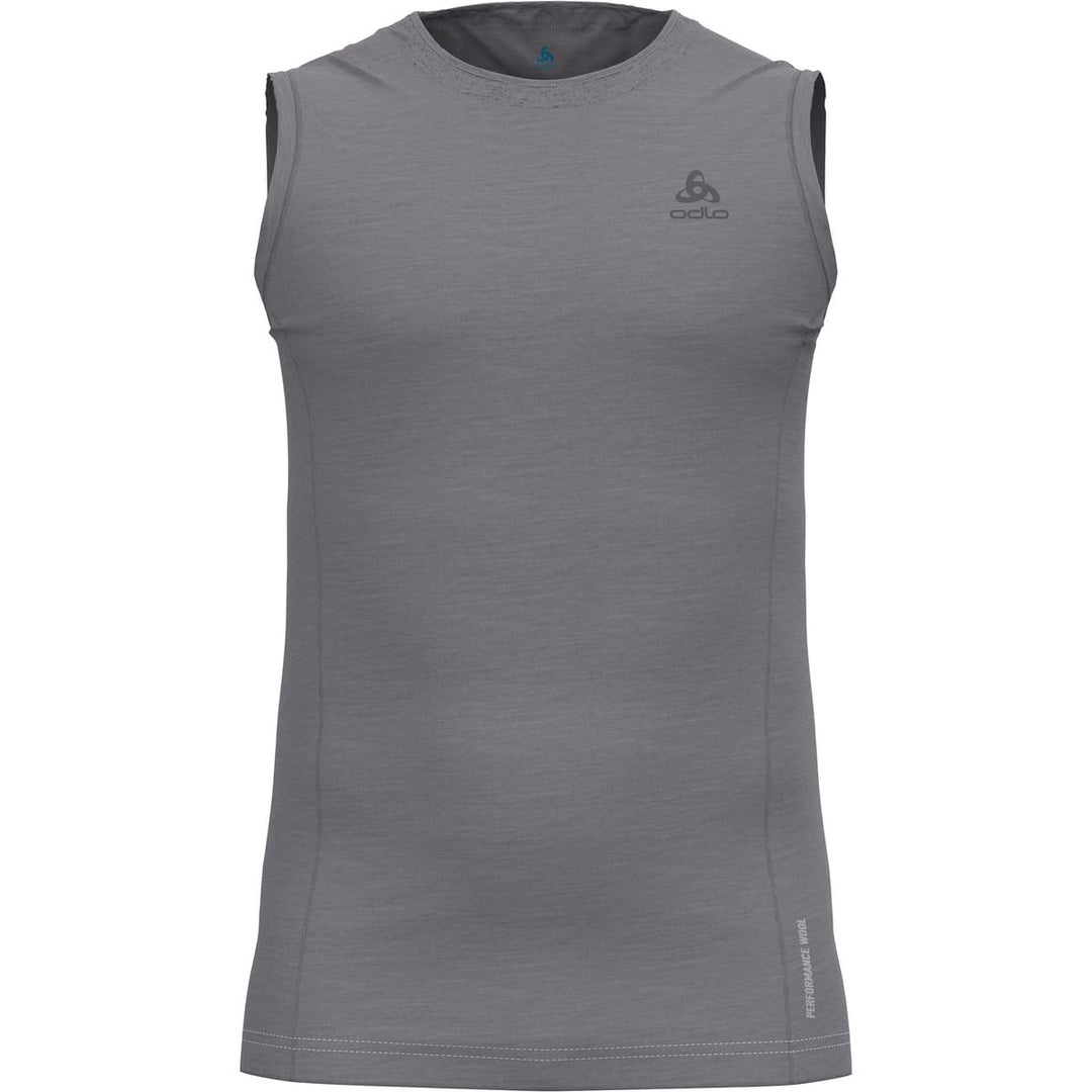 Odlo Herren Merino Performance 130 Gramm_111262 Funktionsunterwäsche Tanktop S Grey Melange, S Grey