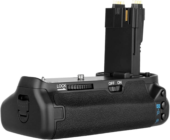 ayex Batteriegriff Kompatibel mit Canon EOS 70D 80D & 90D + 2 x LP-E6N Akku Powerpack mit Hochformat