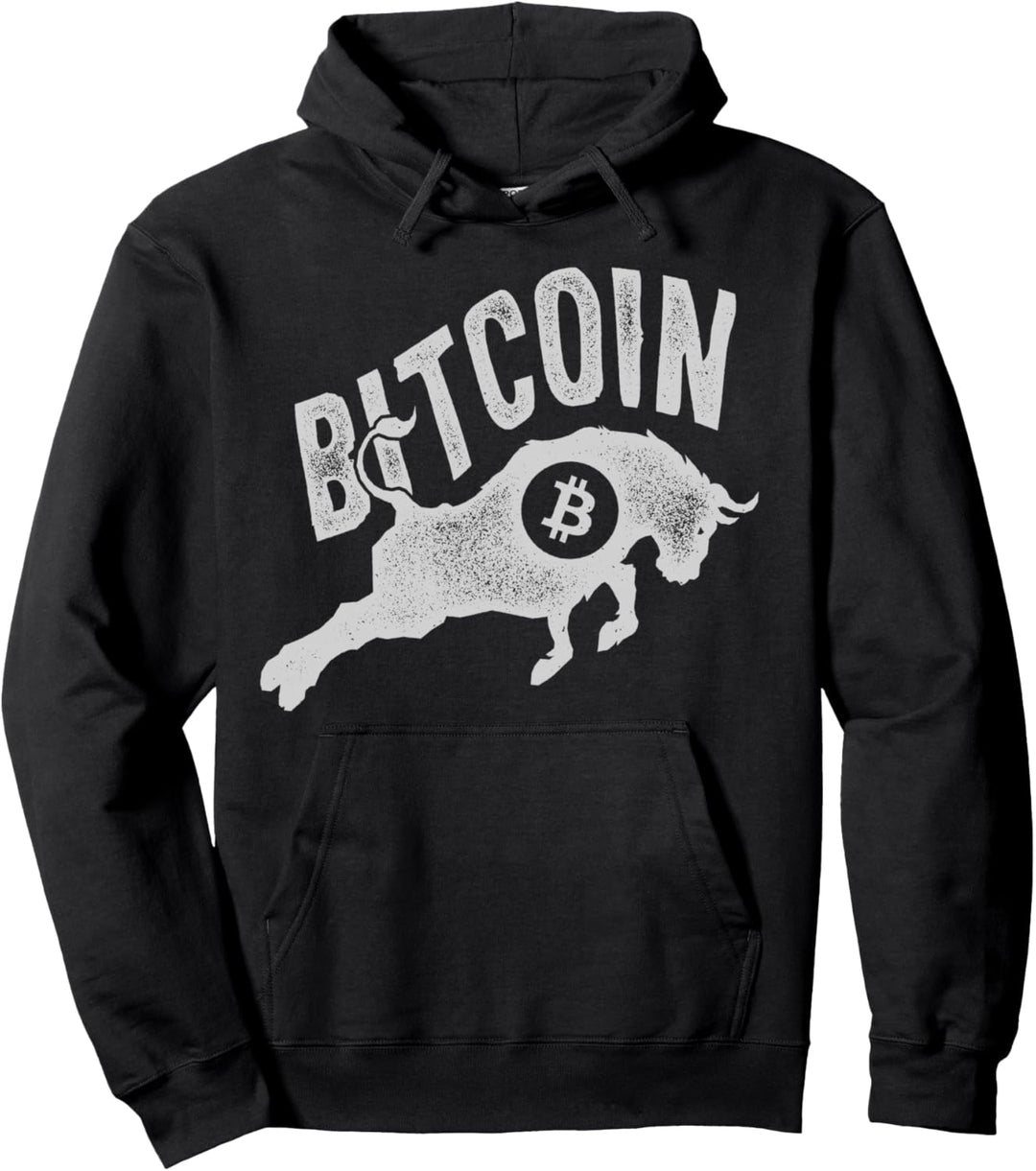 Bitcoin Bull BTC Crypto Currency Traders Blockchain Miners Pullover Hoodie